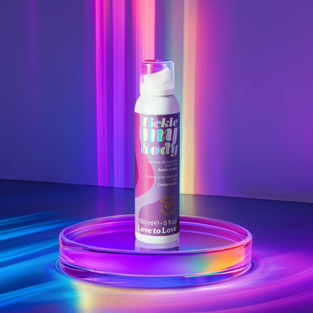 Массажная хрустящая пенка Love to Love TICKLE MY BODY Сахарная вата 150мл