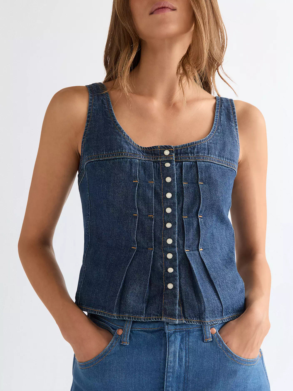 Блузка женская WRANGLER PLEATED CORSET TOP LONE RIDER