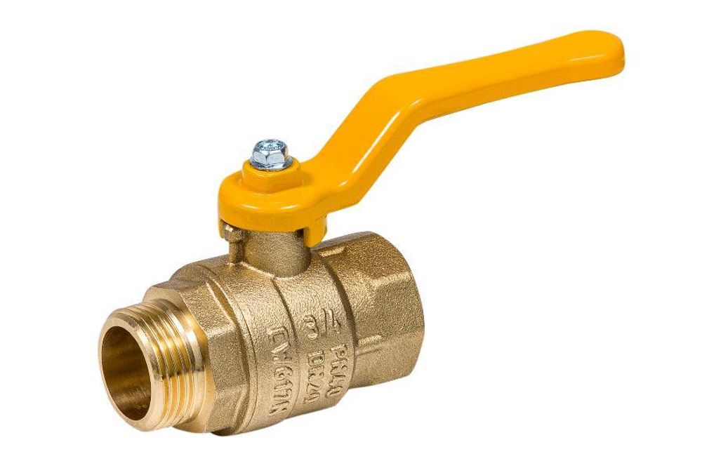 Кран шар лат 1/2&quot; ду15мм р г/ш газ 026187