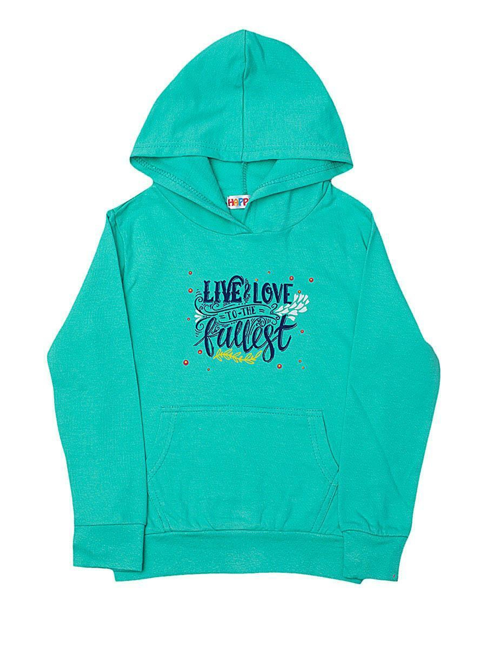 Толстовка с капюшоном "Bullest" HK16 104-110 дев.зелен.