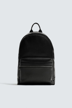 ZARA РЮКЗАК С ТИСНЕНИЕМ, ЧЕРНЫЙ