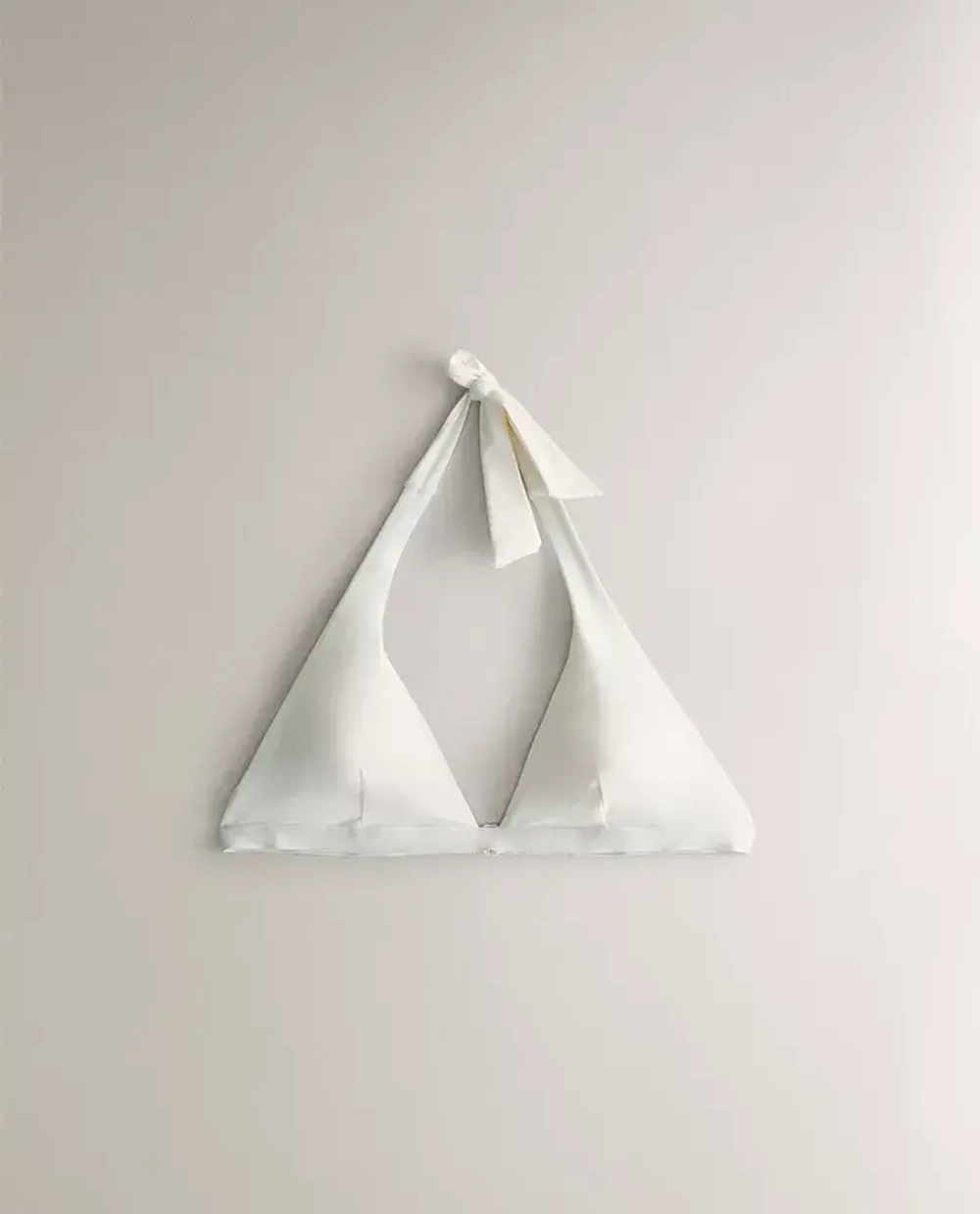 ZARA HOME ТОП БИКИНИ С ТРЕУГОЛЬНЫМИ ЧАШКАМИ, ЭКРЮ