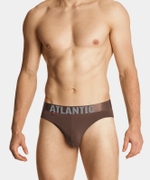 Мужские трусы слипы спорт Atlantic, 1 шт. в уп., пима хлопок, темно-бежевый, MP-1574