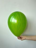 Q Шар 11" / 24 см, супер агат зеленый (БГ-16)