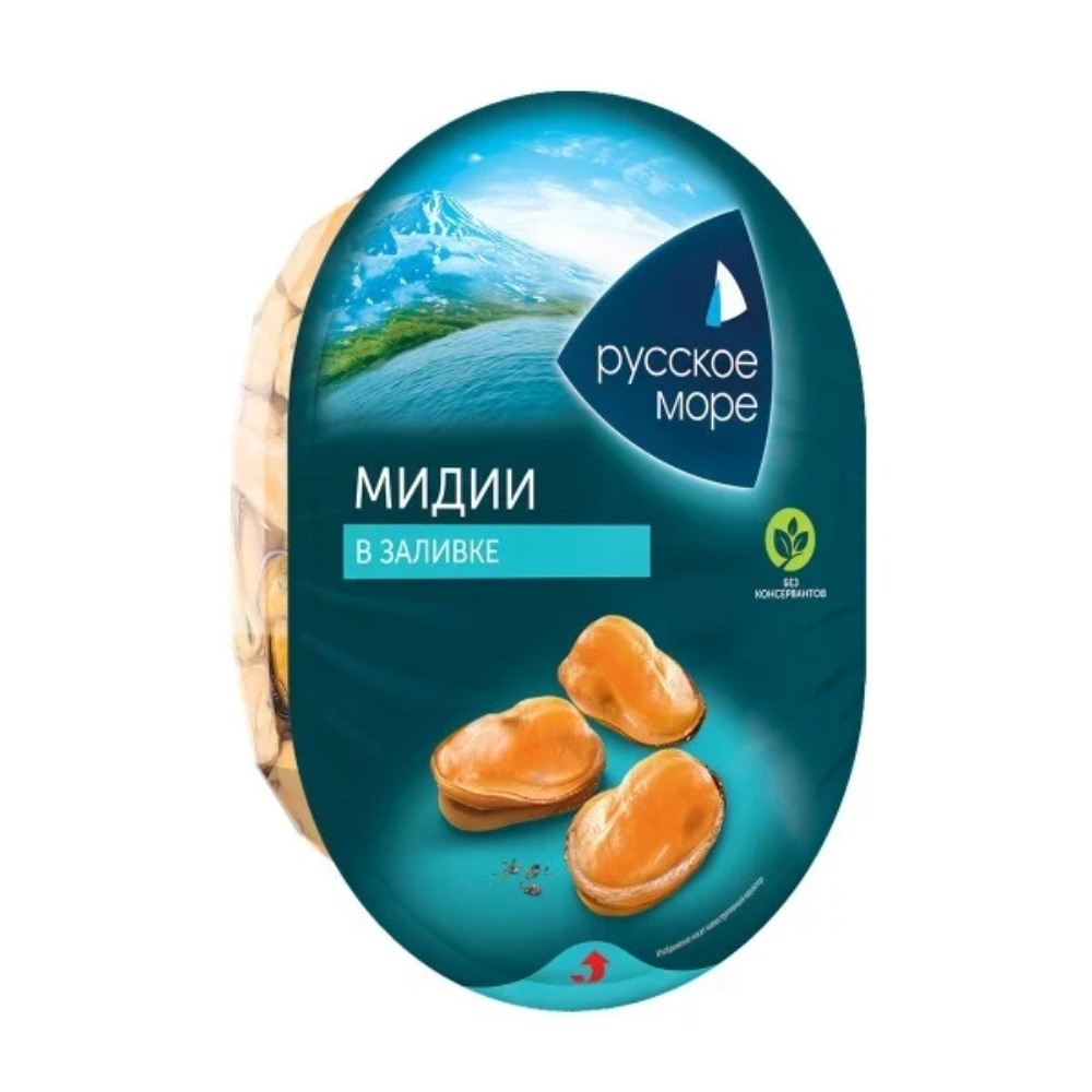 Мидии Русское Море в заливке 180 гр