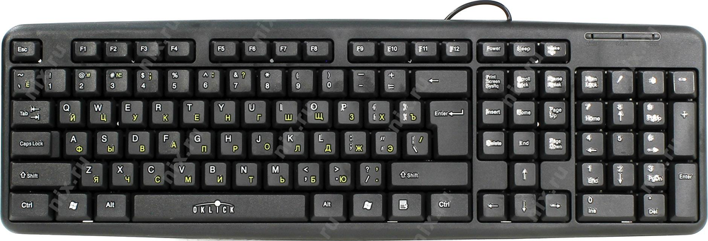 Клавиатура Оклик 130M черный USB (337077)