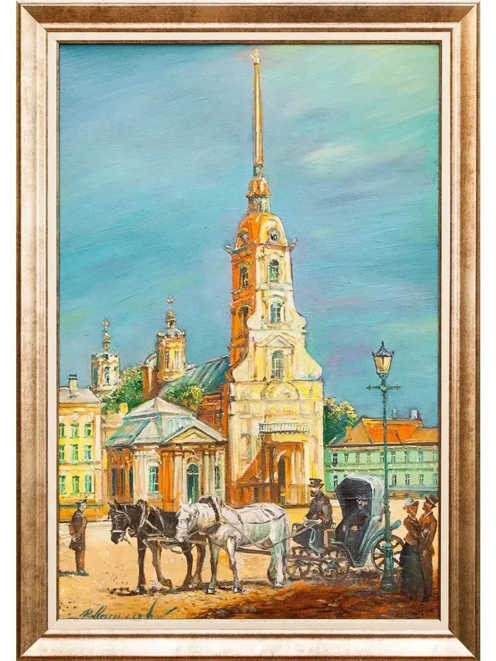 Картина маслом "Петропавловка" Васильев