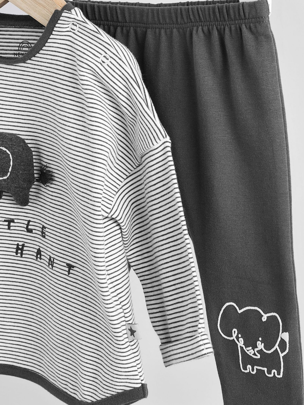 Лонгслив и легинсы в комплекте для малышей Next E48-214, Серый, Темно-серый