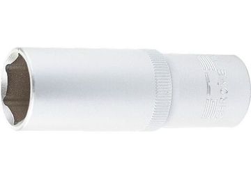 Головка торцевая удлиненная, 19 мм, 6-гранная, CrV, под квадрат 1/2", Stels 13850
