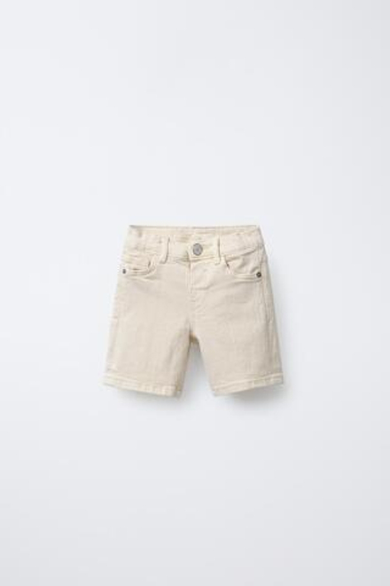 ZARA ШОРТЫ ПРЯМОГО КРОЯ ИЗ ТВИЛА, СЛОНОВАЯ КОСТЬ