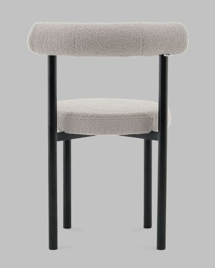 Стул обеденный Флорео букле светло-серый