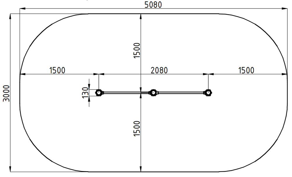 Перекладина разноуровневая низкая ФК001.00.1