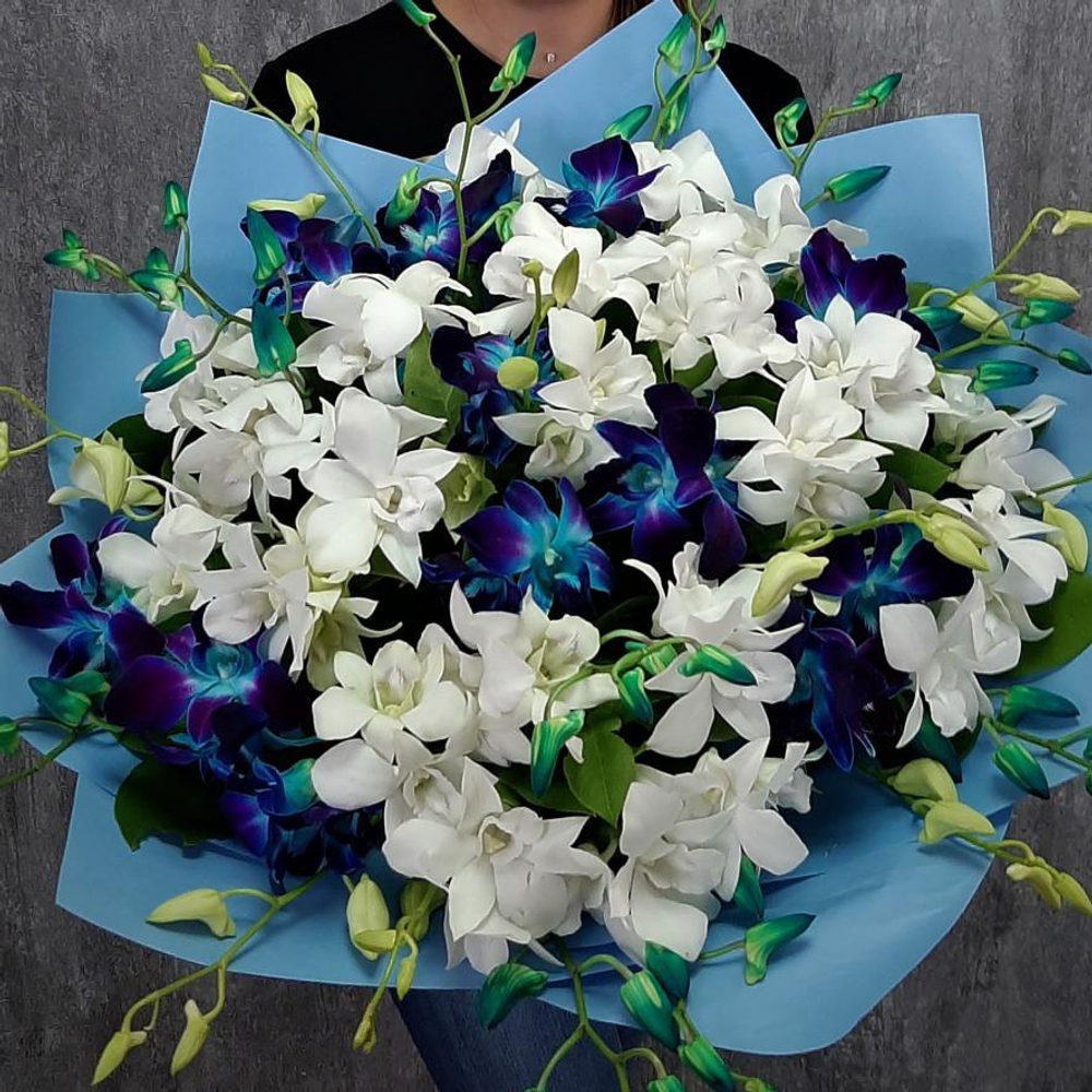 Букет из орхидей «Космические облака 77»