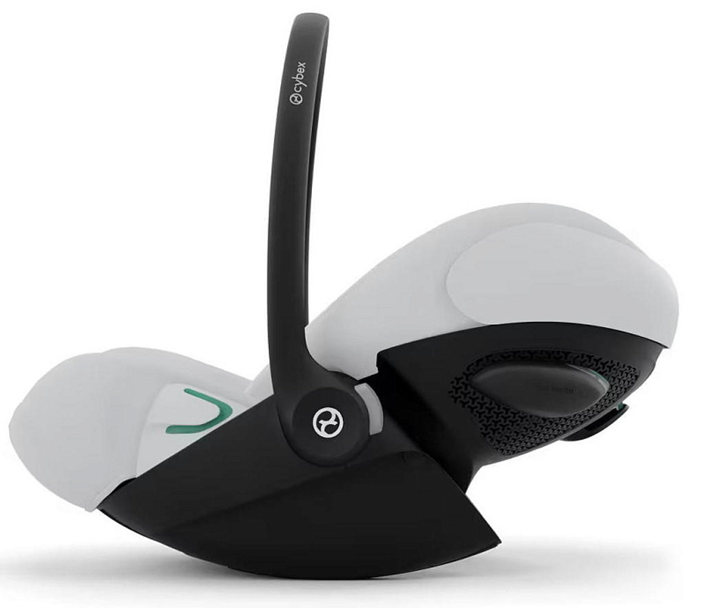 Коляска Cybex Coya Rosegold Frame Cloud G i-Size Fog Grey 2 в 1 Off White с дождевиком и бампером