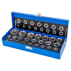 Головки 1/4'', 1/2'', набор 25пр. Forsage F-50121I