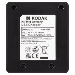 Зарядное устройство для аккумуляторов Kodak USB Overnight charger with 4 x AAA 1100 mAh [K4AA/AAA]