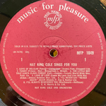 Nat King Cole ‎– Nat King Cole Sings For You (Англия)