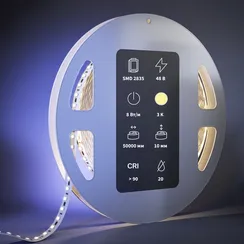 Светодиодная лента Ультра 48В 2835 8Вт/м 3000K 50м IP 20 201210 Led Strip 201210