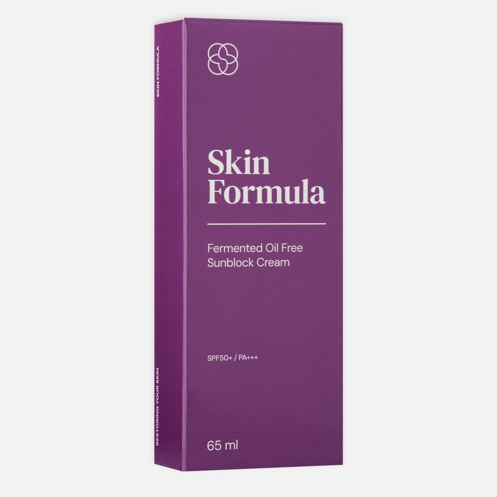 SKIN FORMULA  Fermented Oil Free Sunblock Cream SPF50+ PA+++ Cолнцезащитный крем c увлажняющим и успокаивающим действием, 65 гр