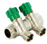 Коллектор TIEMME  3/4x1/2 н.р на 2 вых с вентилями