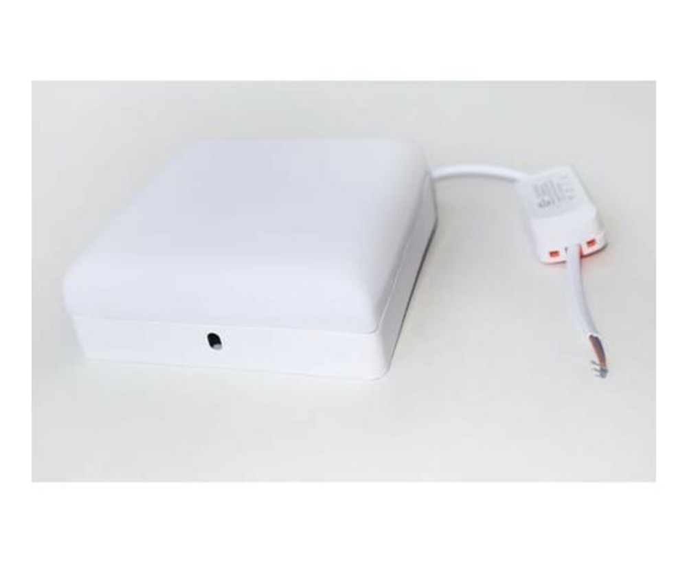 Настенный потолочный светильник квадратный 24W ,защита IP20, корпус выполнен из металла, цвет- белый, 170х170х45мм Накладной светодиодный св-к 24W 6400K 2400Лм Рабочая температура от-40 до +50С