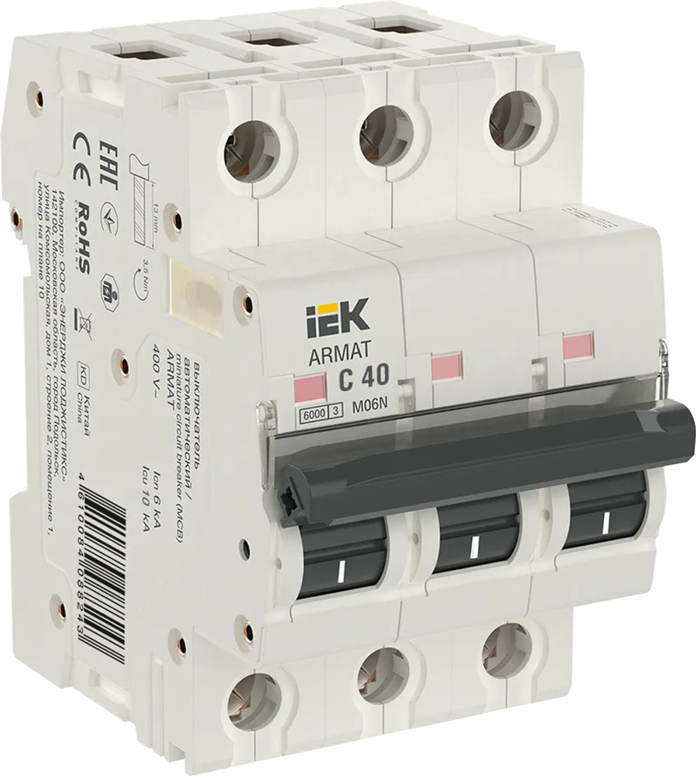 Автоматический выключатель  IEK AR-M06N-3-C040