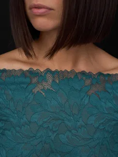 03-77 Кружево эластичное 24 см, зеленый