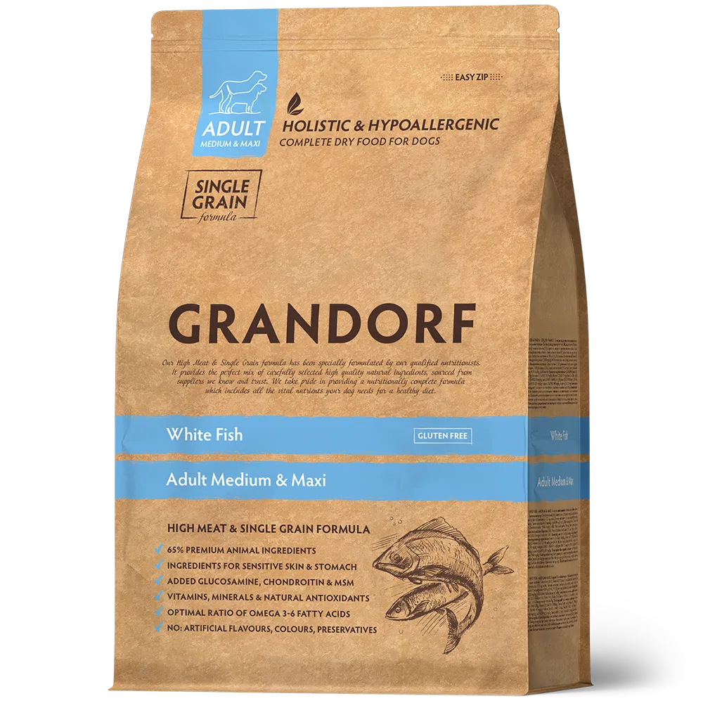 GRANDORF Белая рыба Для средних и крупных пород