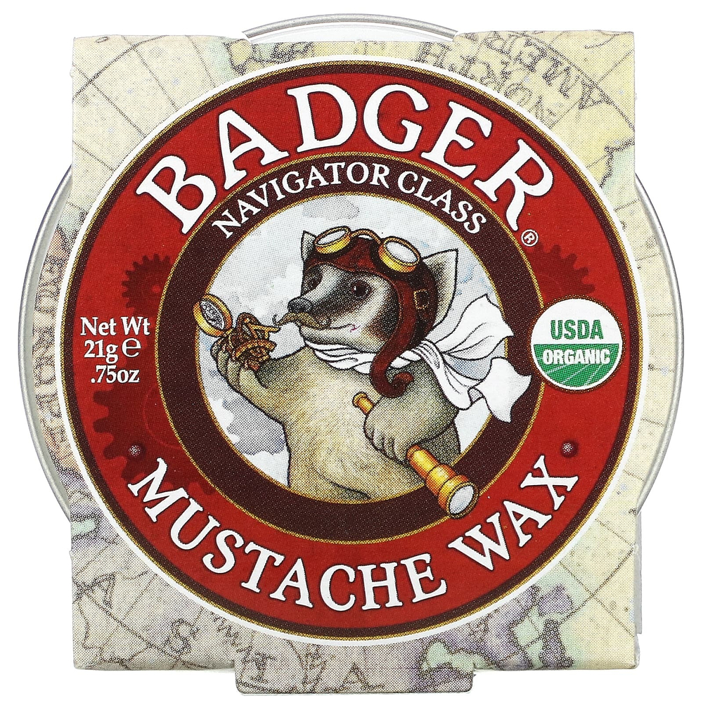 Badger, Органический воск для усов, 21 г (0,75 унции)