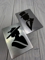 Комплект табличек для туалета WC - 01