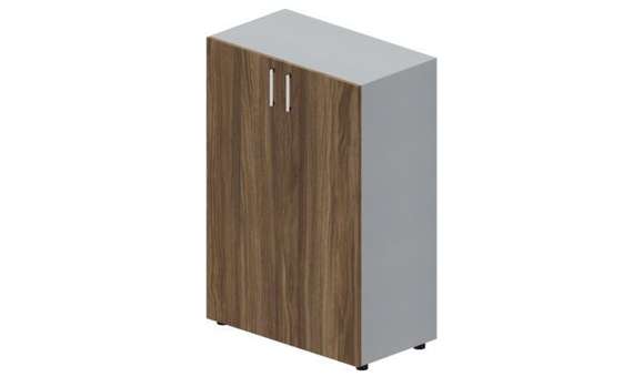 Шкаф 80х44х118см для документов (2 двери, 2 полки, ручки - хром)