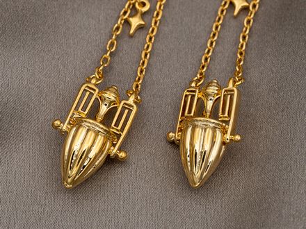 Серьги "Винтаж-Амфора", 72мм