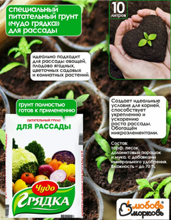 Грунт "Чудо-Грядка" для рассады, 10 л