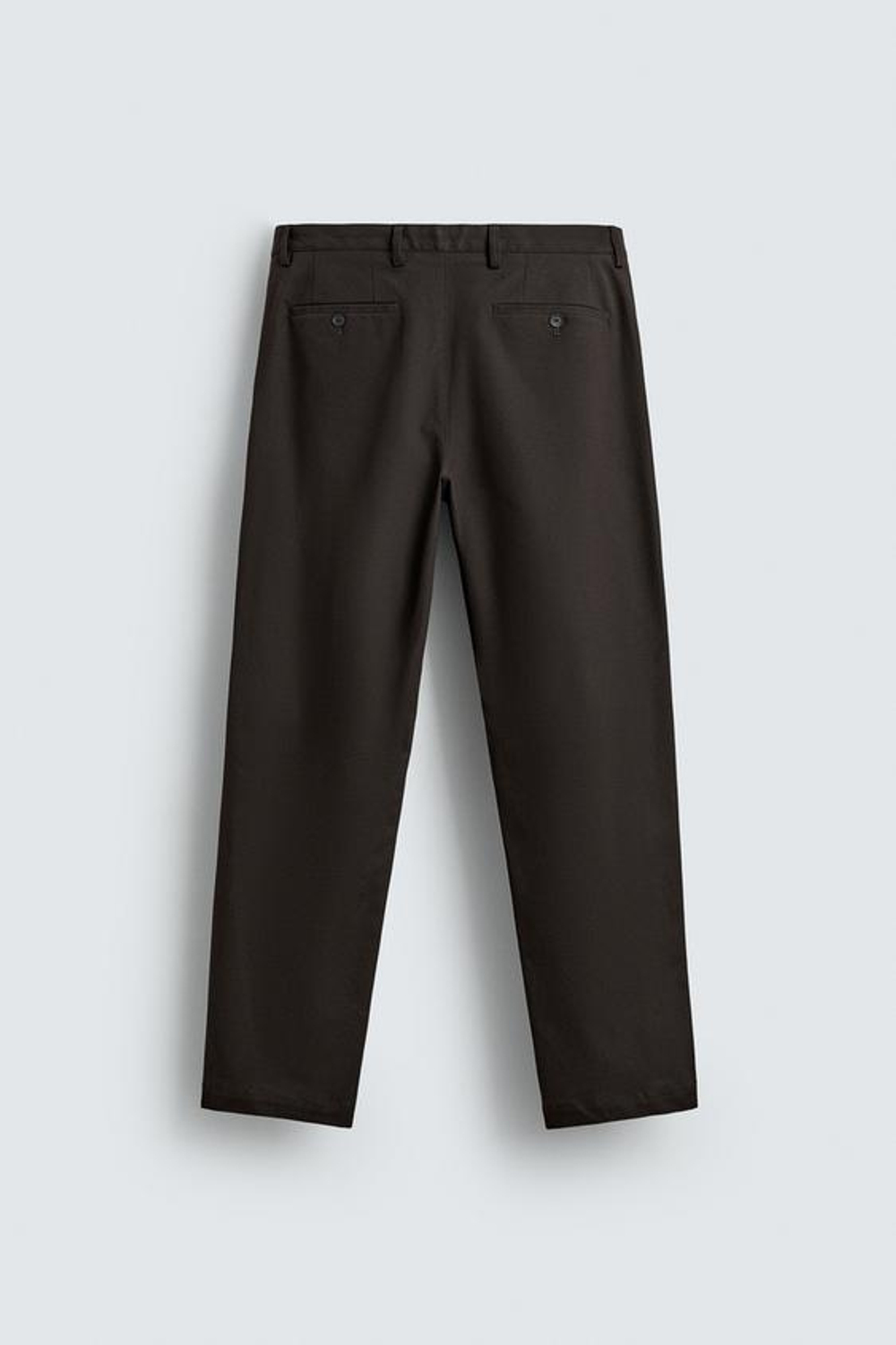 ZARA БРЮКИ СО СКЛАДКАМИ ИЗ РЕЛЬЕФНОЙ ТКАНИ, КОРИЧНЕВЫЙ