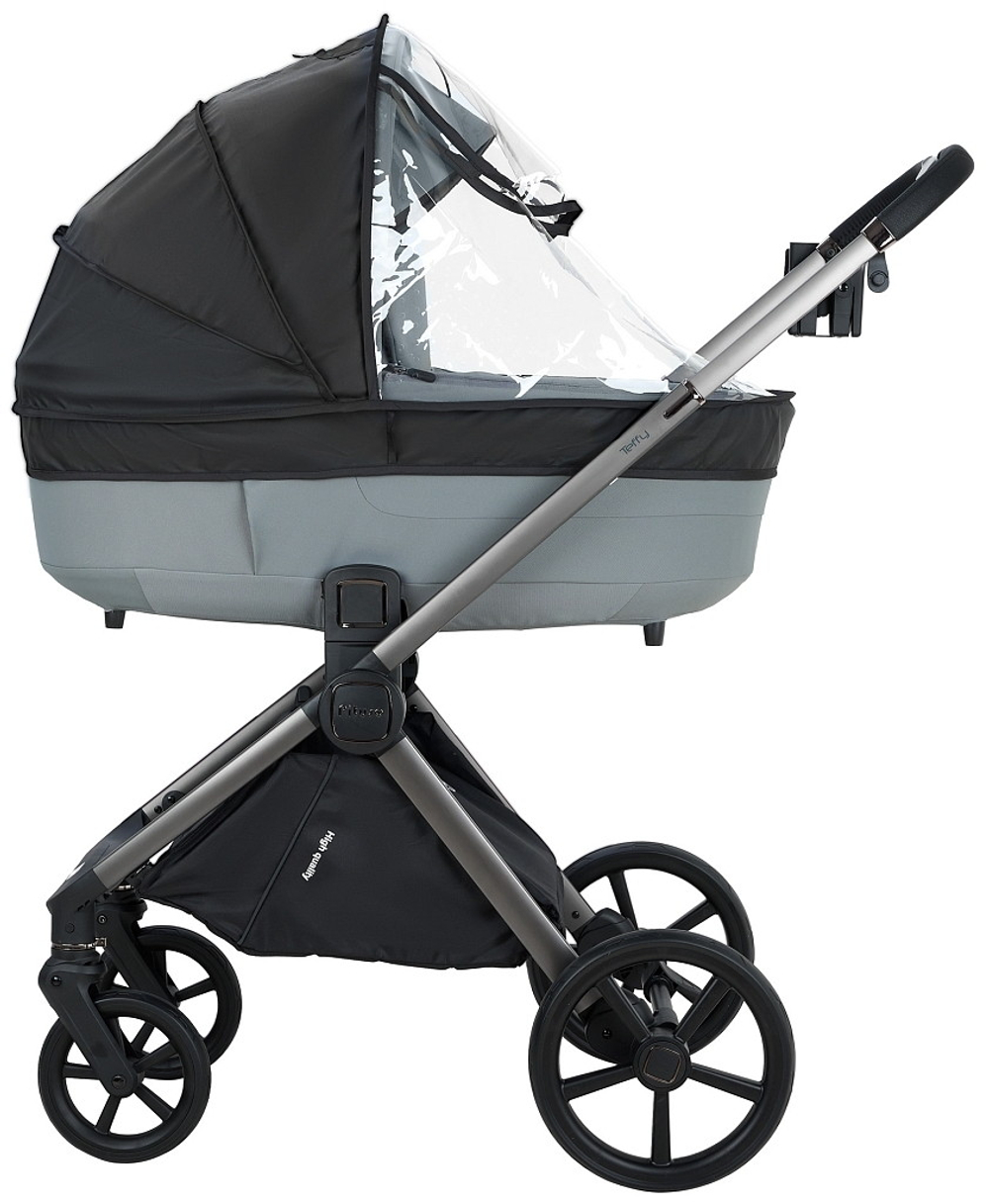 Детская коляска Pituso Teffy 3 в 1 с автокреслом Baesa Black Blue Tea/Graphite