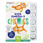 OmegaVia, омега-3 для детей от 3 лет, со вкусом натуральных фруктов, 45 жевательных таблеток