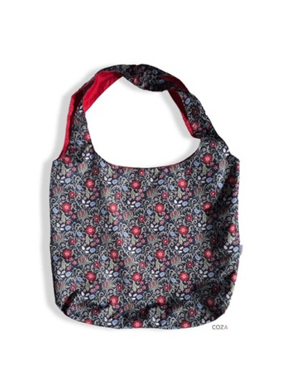 Шоппер - пилигрим COZA большая с принтом "Моррис синий", 46х37х9 см