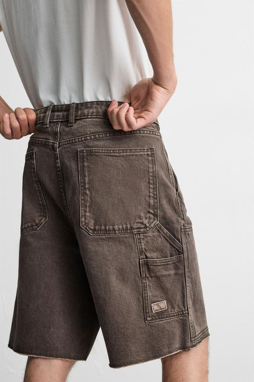 ZARA ШОРТЫ КАРГО, КОРИЧНЕВЫЙ