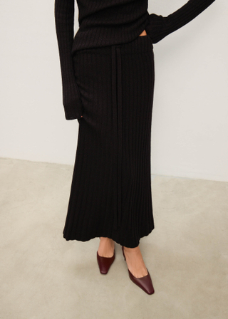 Юбка KIRA с разрезом, чёрный