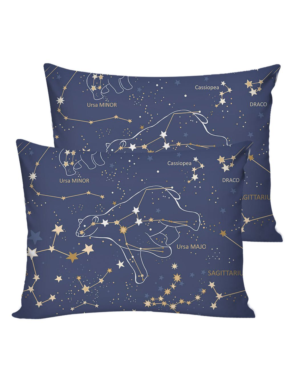 Постельное белье "Constellation" семейное наволочки 50х70 2шт Простынь на резинке 160х200 см Пододеяльник 145х215 см(2шт) Сказка сатин