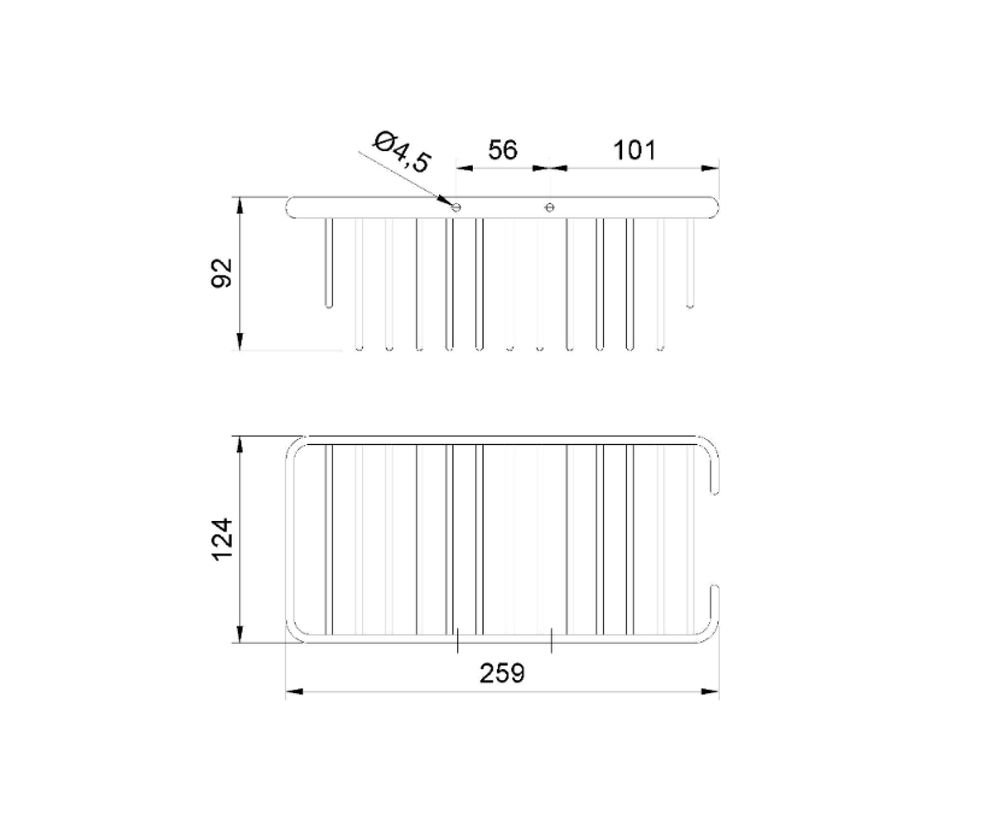 Полка душевая латунь SOAP 09054.B глянцевый