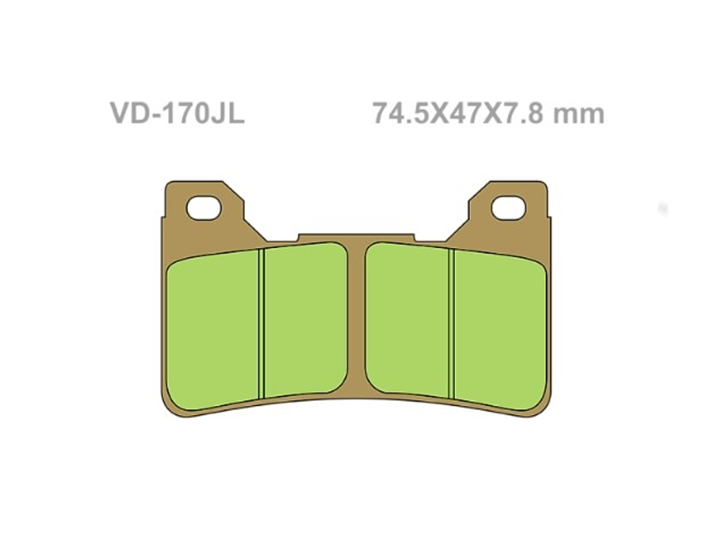 Колодки тормозные Vesrah VD-170JL (FDB2181)