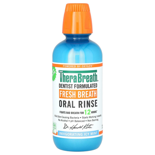 TheraBreath, освежающий ополаскиватель для полости рта, бодрящая мята, 473 мл (16 жидк. унций)