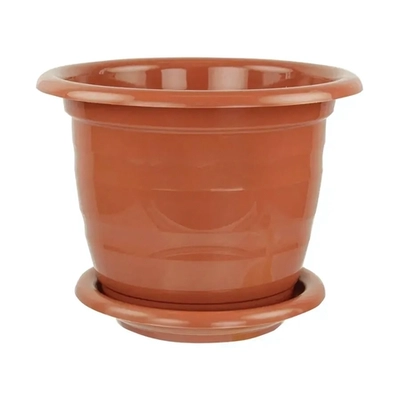Горшок цветочный Виола 3,5л. с поддоном коричневый