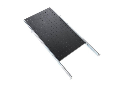 ЦМО Полка перфорированная выдвижная с телескопическими направляющими, глубина 450 мм, цвет черный