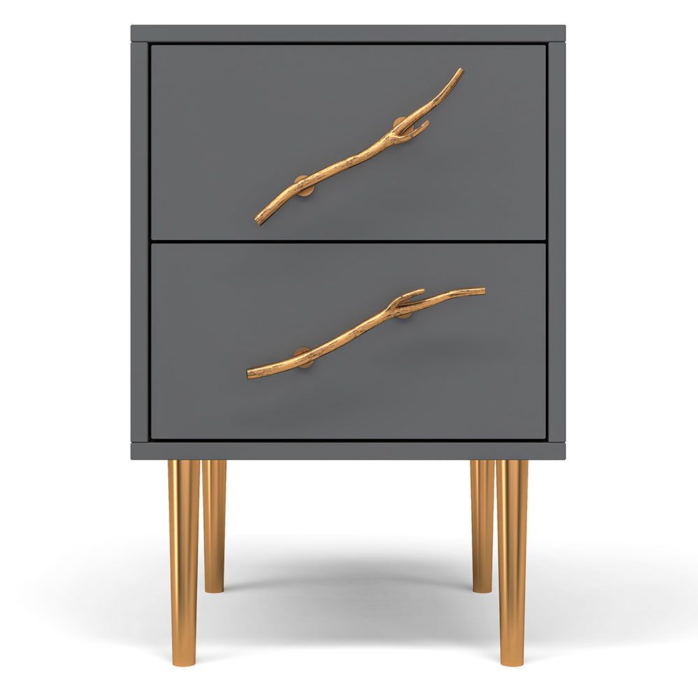 Тумба Арт Стайл с 2-мя ящиками Серый Амбер