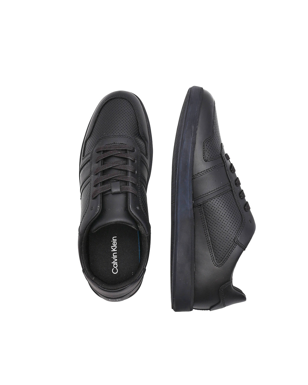 Кожаные кроссовки low top lace Calvin Klein - черный(HM0HM00471)