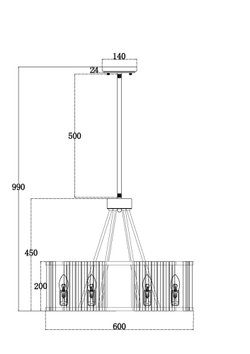 Подвесной светильник Maytoni MOD087PL-06G