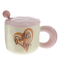 GAEM Кружка с крышкой и ложкой, 330 мл, L14 W9 H9 см, 4в.