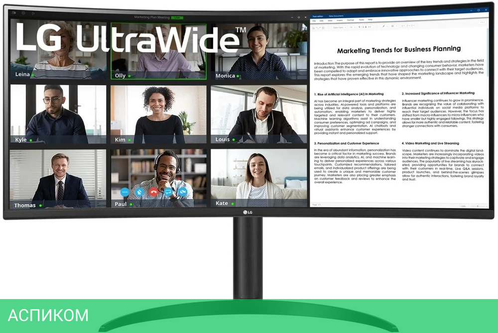 Монитор LG 34" UltraWide 34WR55QK-B